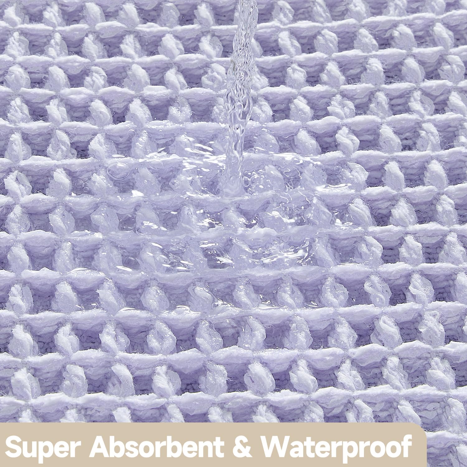 Waffle Bath Mat Non Slip Washable Quick Dry Cute Bath Mat