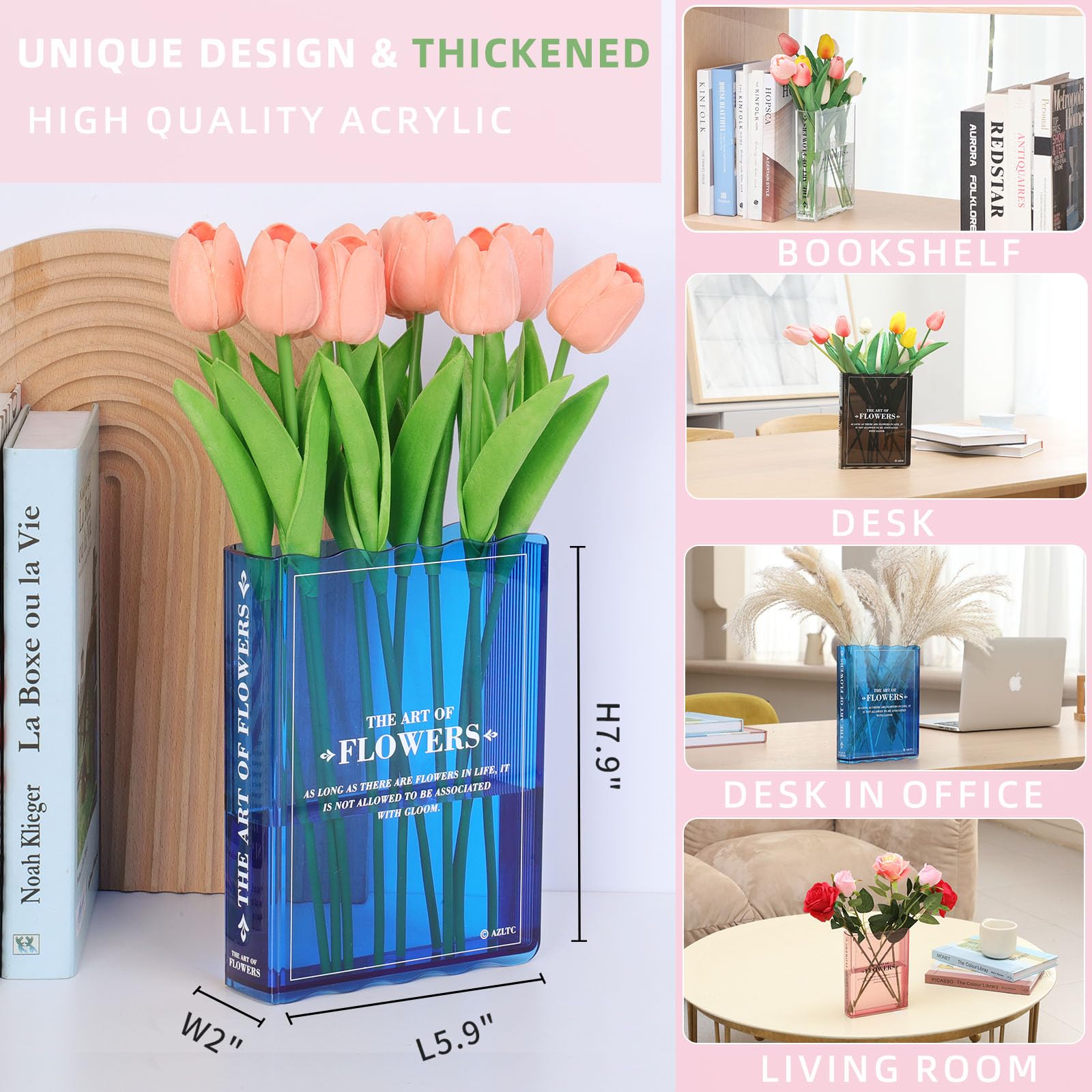 New Book-Shaped Flower Vase â€?Aesthetic Decor