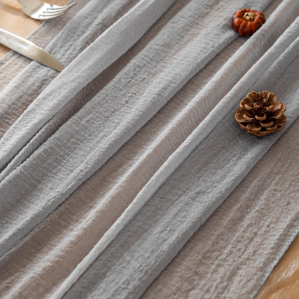 Table Runner Cheese Cloth Rustic Gauze Cheesecloth Table Runner 120 Inch 10 FT Sheer Boho Home Decorations