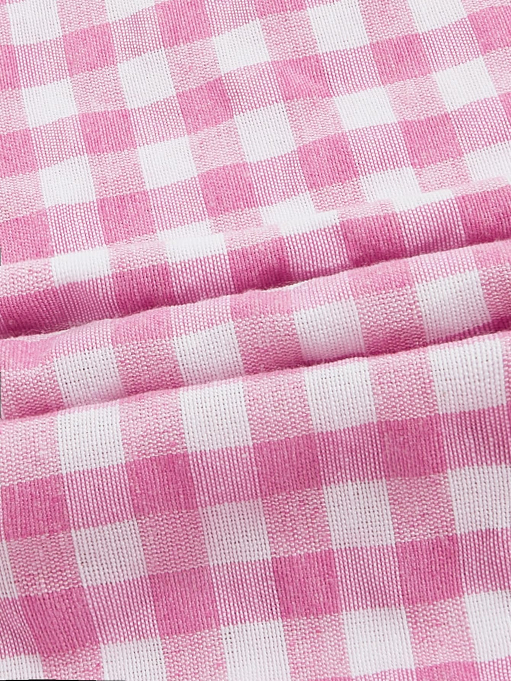 Women's Gingham Print tie Shoulder Sleeveless Ruffle Hem Cami Dress