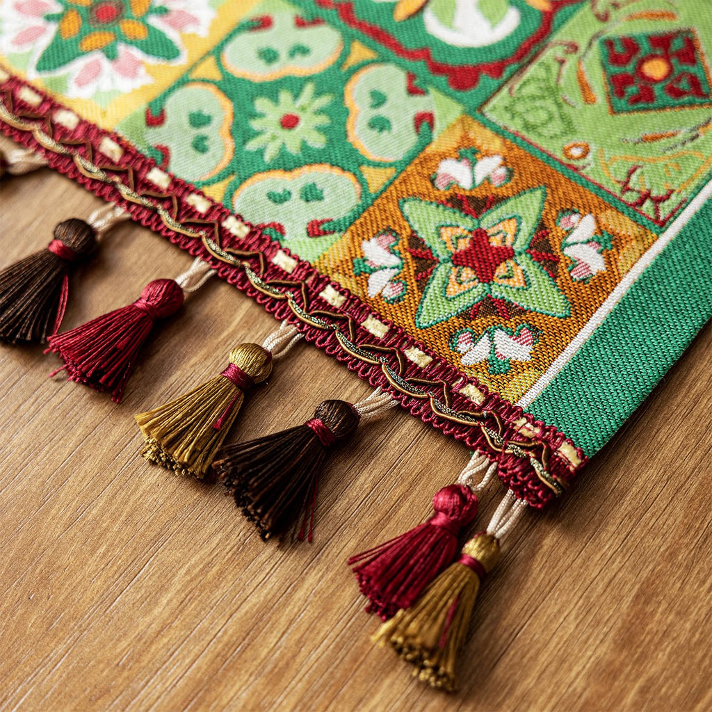 Retro-Luxury Tassels Table Runner Series for Kitchen Dining Table
