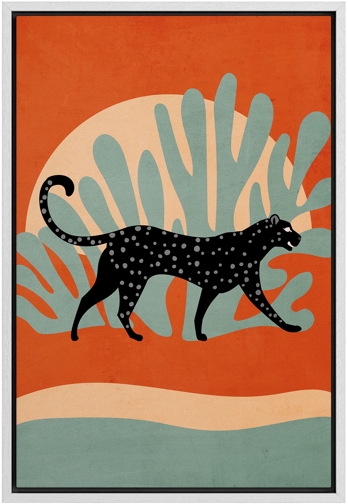 Framed Multicolored Disco Ball Canvas Print â€?Preppy Wall Art for Living Room, Bedroom, or Office