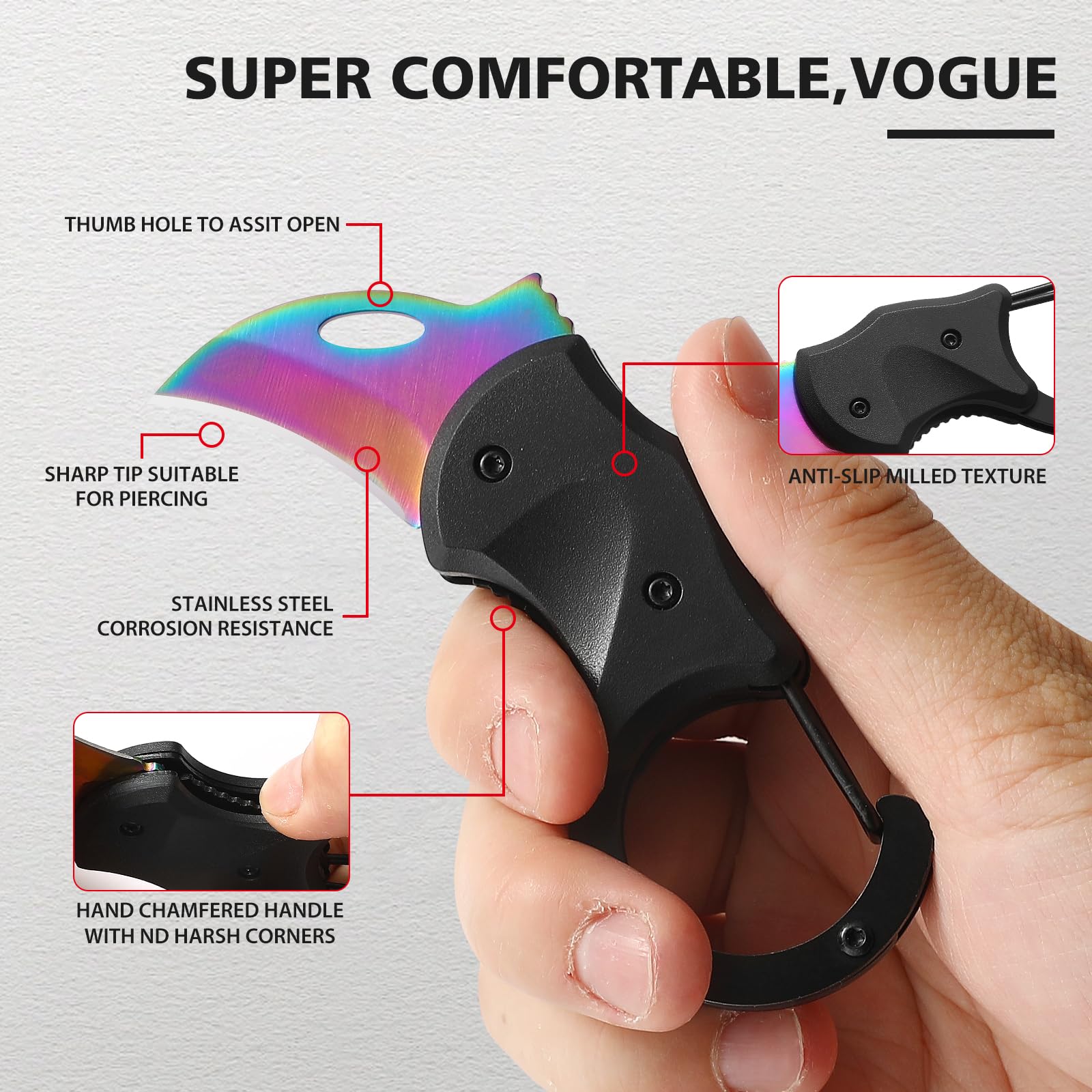 Folding Pocket Utility Knife,1.34''Blade Small EDC Knife,Pink Pocket Knife