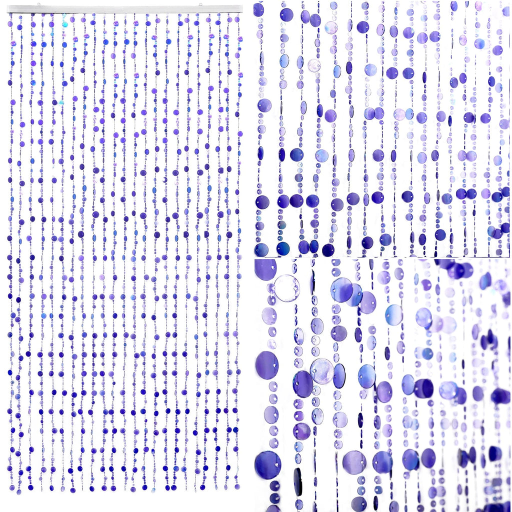 Iridescent Faux Crystal Acrylic Bubble Beaded Curtains for Doorway Room Divider Backdrop Decoration