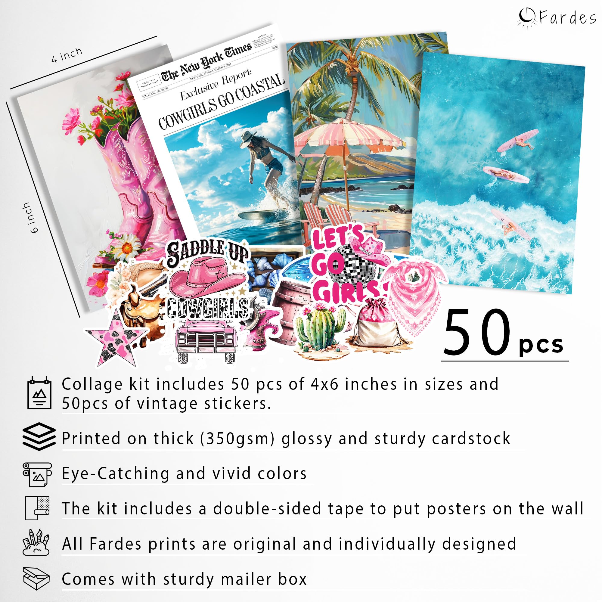 Preppy Aesthetic Wall Collage Kit â€?Cute Posters for Girls' Bedroom Decor