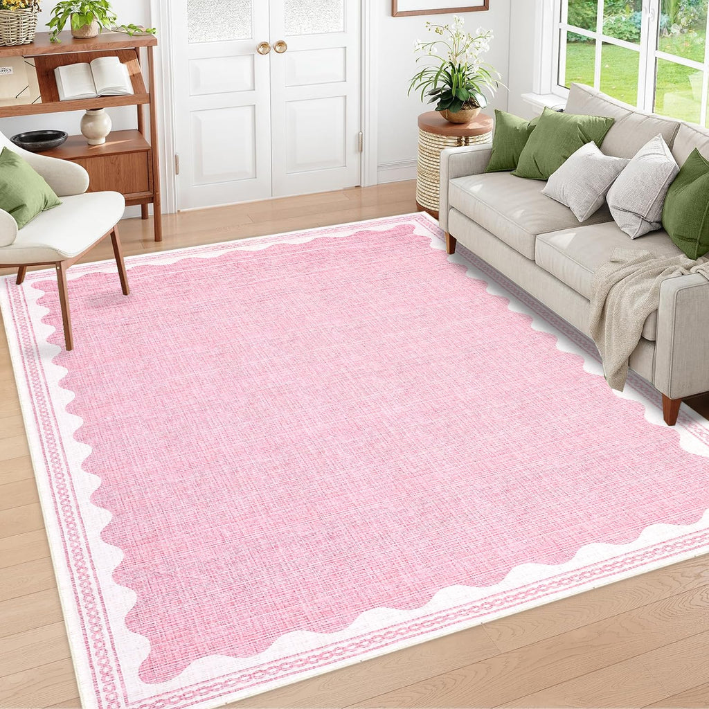 Scalloped Rug Soft Carpet