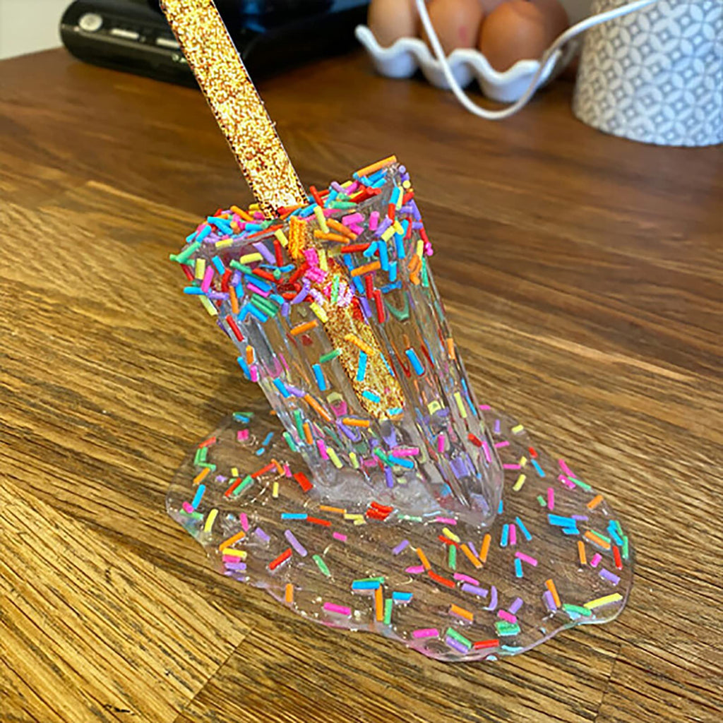 Melting Popsicle Sculpture - Creative Melting Ice Cream Resin Home Decor