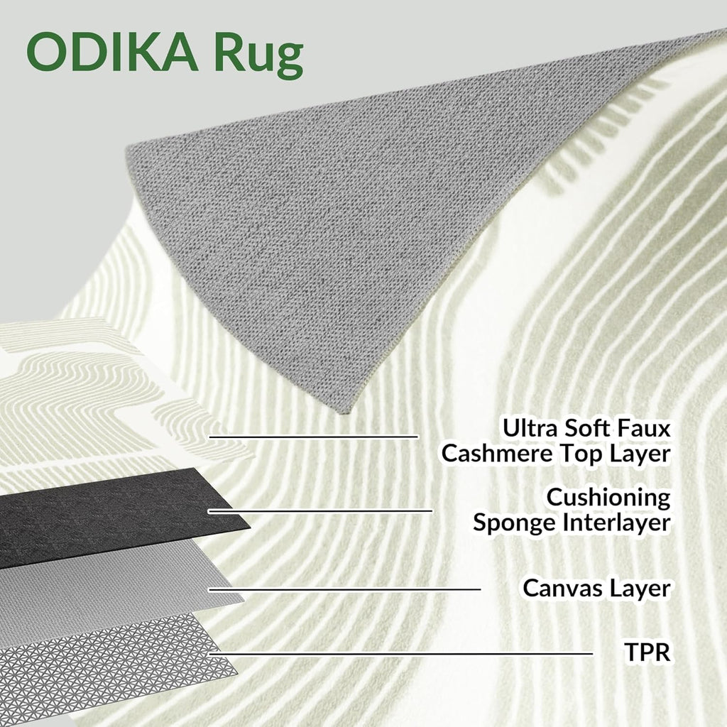 Zen Garden Area Rug - Ultra Soft Area Rug, Non Slip, Stain Resistant Living Room Rug, Washable Area Rugs for Living Room, Rugs for Bedroom