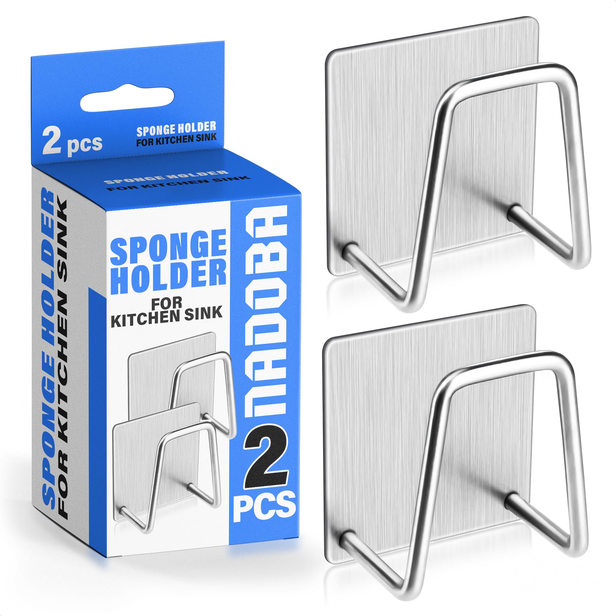 Stainless Steel Sponge Holder for Kitchen Sink â€?Compact & Durable, Easy to Install, Keeps Sponge Dry, Saves Storage Space
