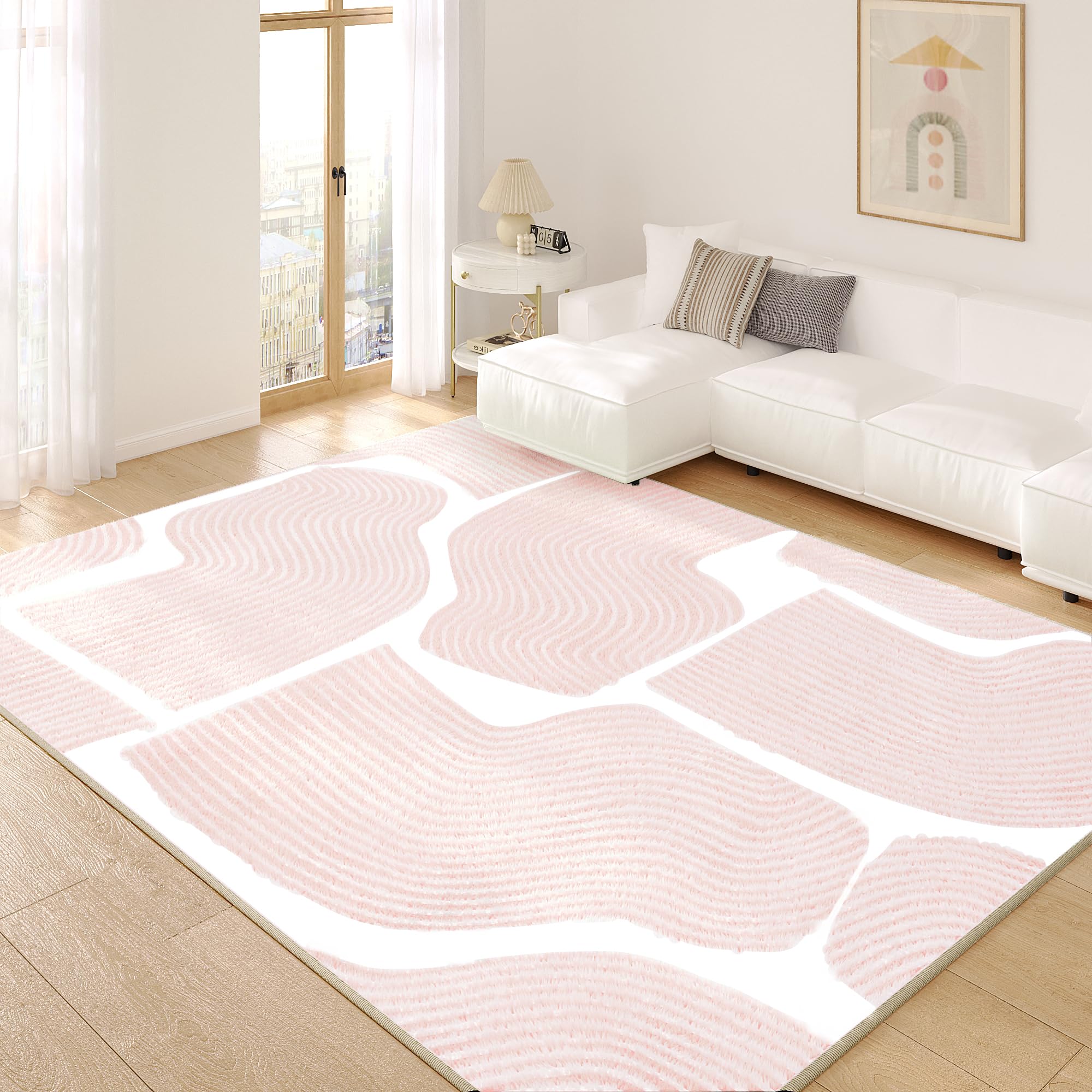 Zen Garden Area Rug - Ultra Soft Area Rug, Non Slip, Stain Resistant Living Room Rug, Washable Area Rugs for Living Room, Rugs for Bedroom