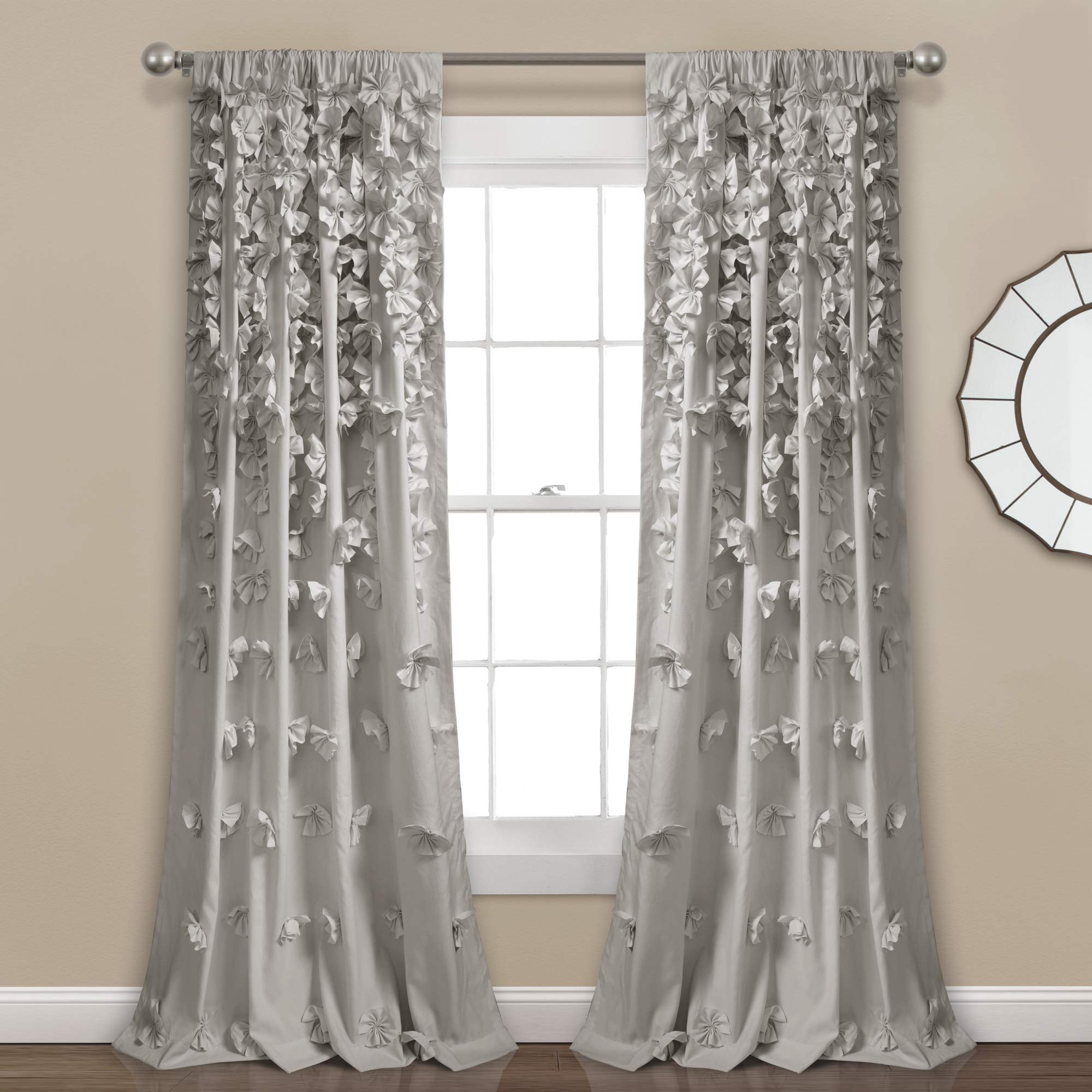 Charming Handmade Bow Details - Elegant Light Filtering Curtains