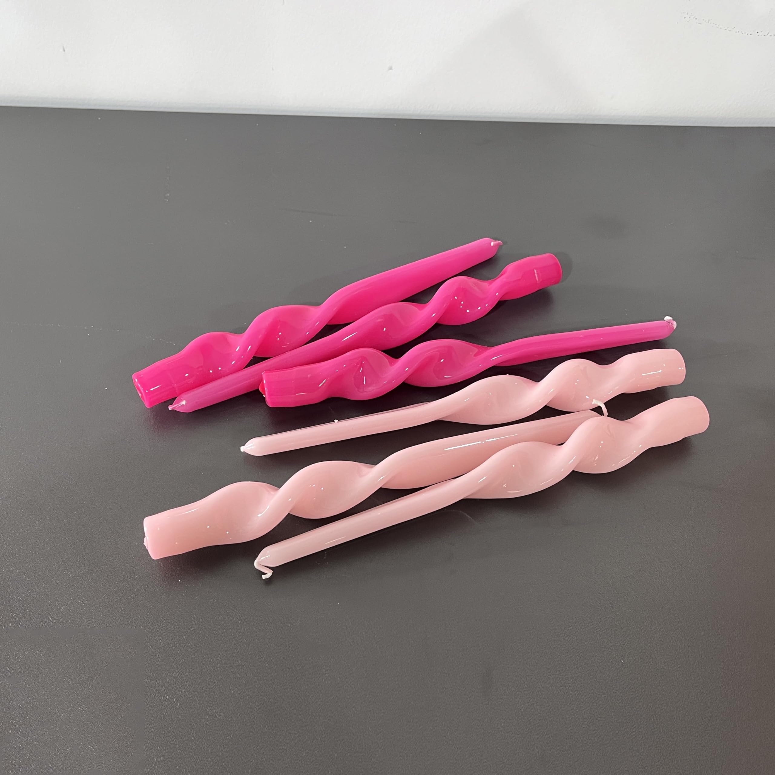 Spiral Taper Candles - Set of 6 Twisted Candle 9.5 Inch Tall for Home Decoration