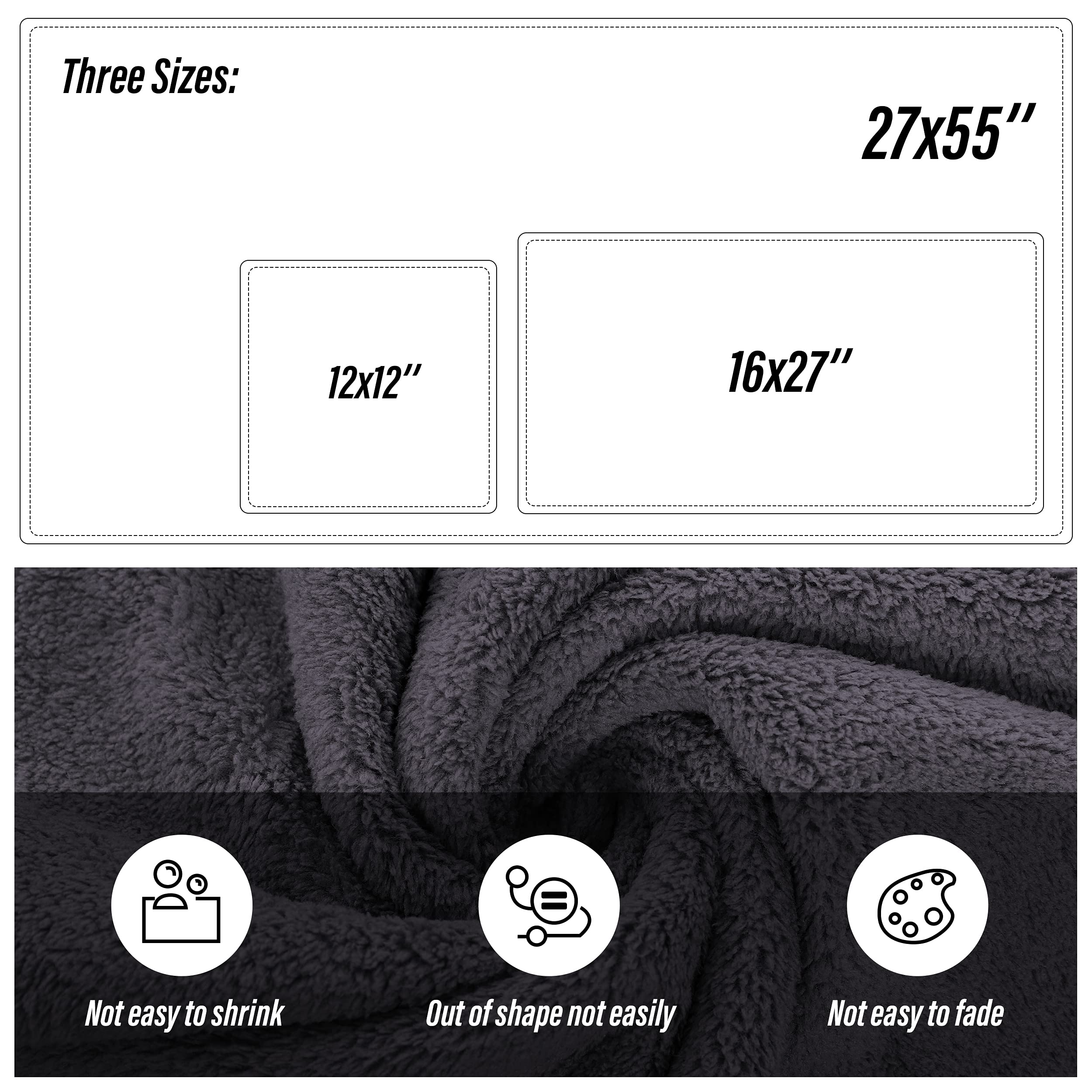 Ultra Soft Towel Set - Quick Drying - 2 Bath Towels 2 Hand Towels 2 Washcloths - Microfiber Coral Velvet Highly Absorbent Towel (6 Pcs)