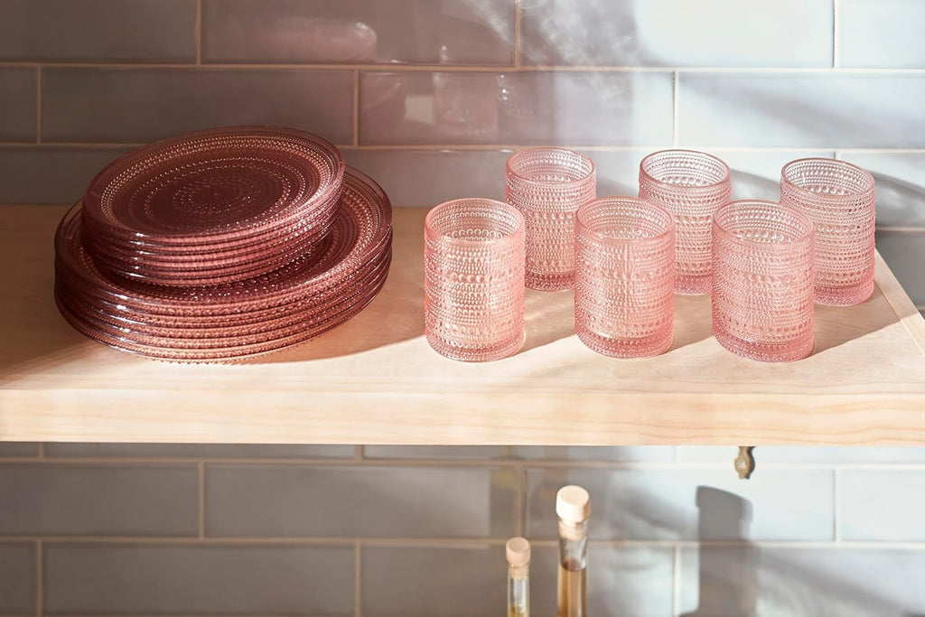 Pink Glass, 8" Salad Plate (Set of 4)