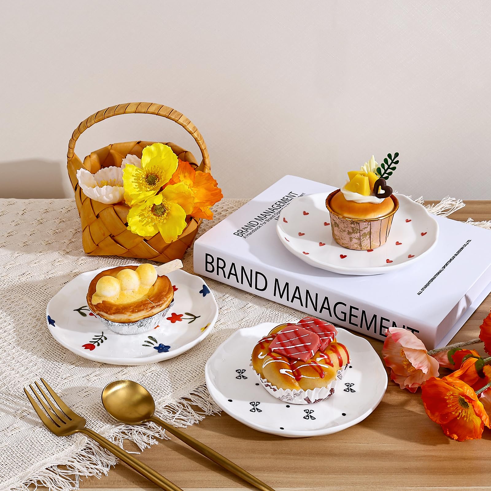 Ceramic Dessert Plates, Cute Creative Dinner Plates Design