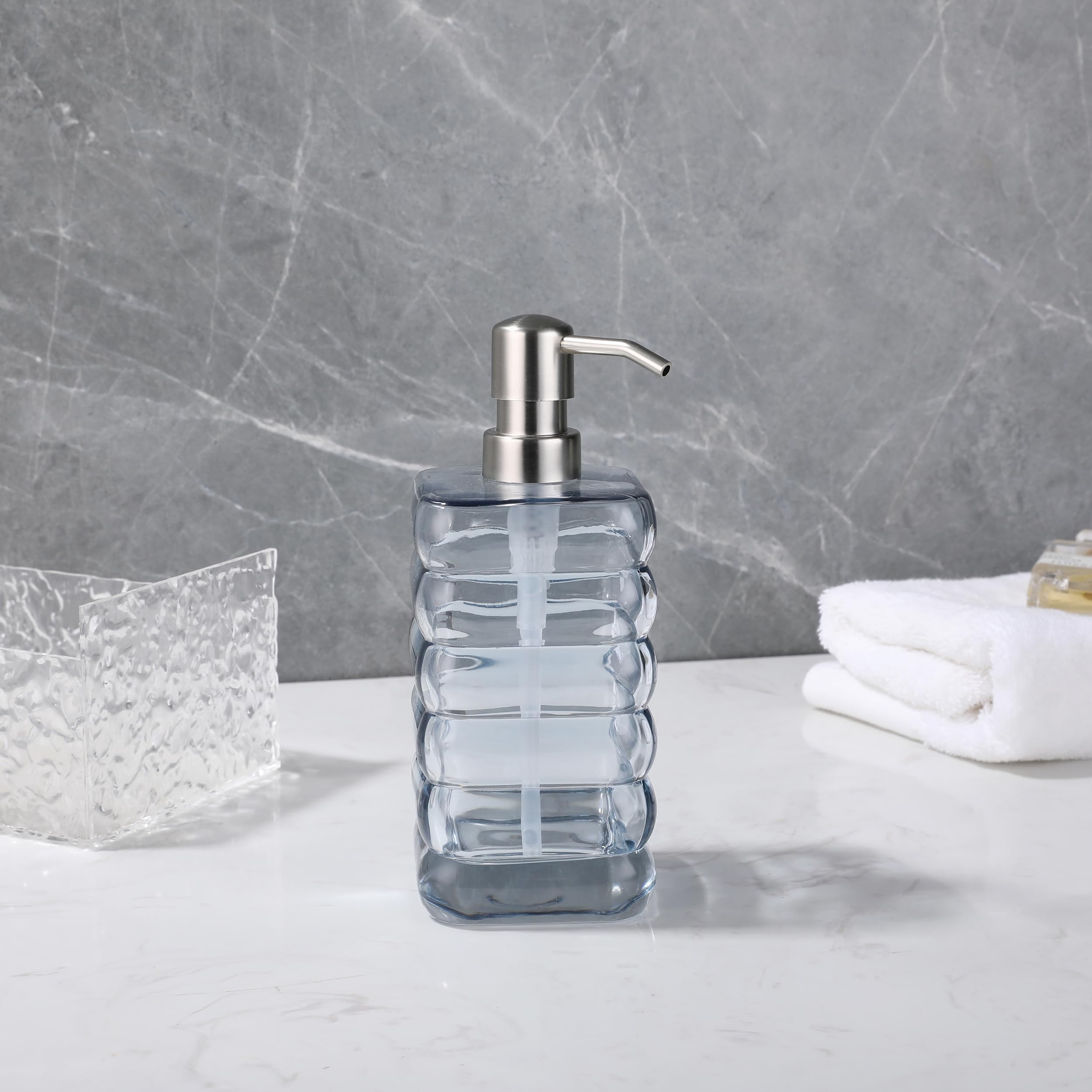 Glass Soap Pump Dispenser, Refillable Soap Dispenser