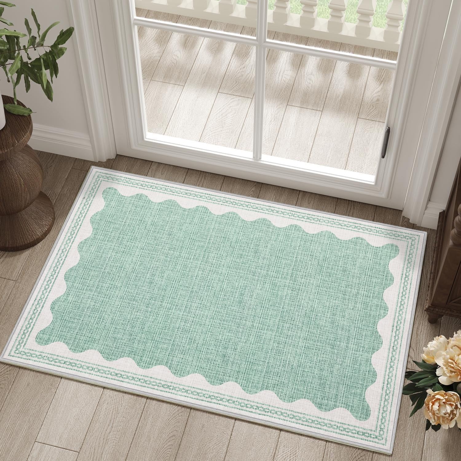 Scalloped Rug Soft Carpet