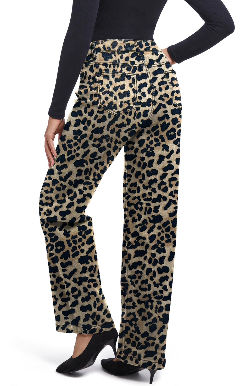 Women's Jeans Straight Leg Casual High Waisted Stretch