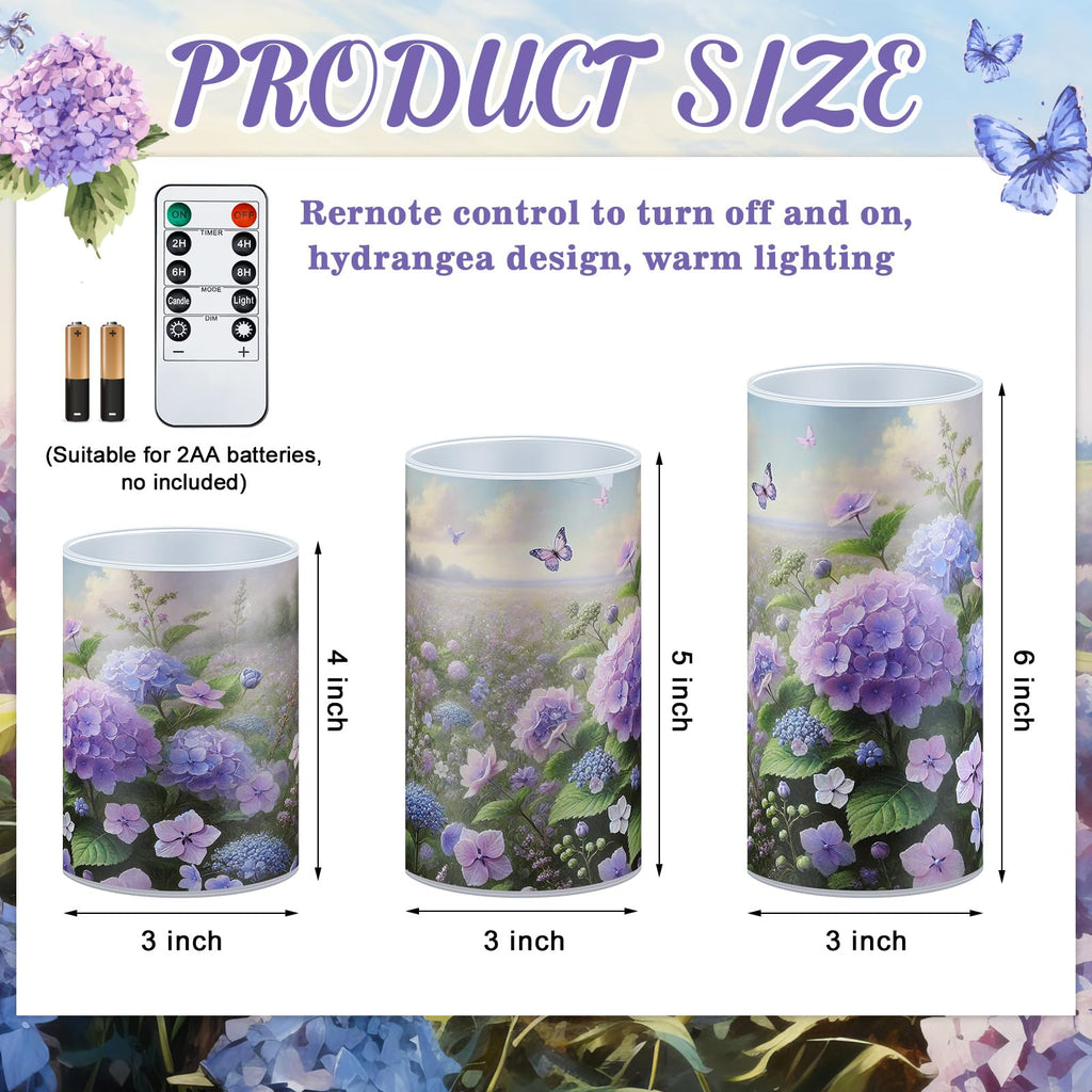 Coquette Flameless Candles LED Battery Pillar Candles Set Battery Operated with Remote