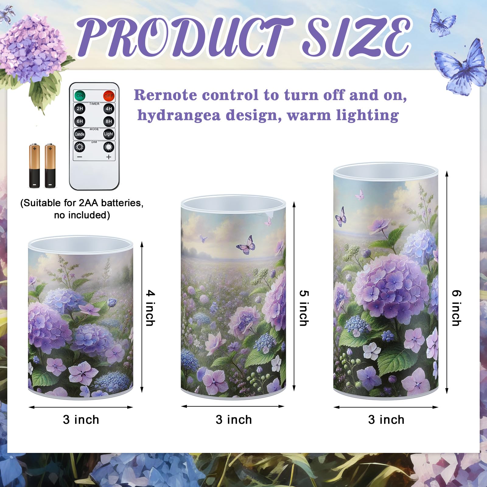 Coquette Flameless Candles LED Battery Pillar Candles Set Battery Operated with Remote