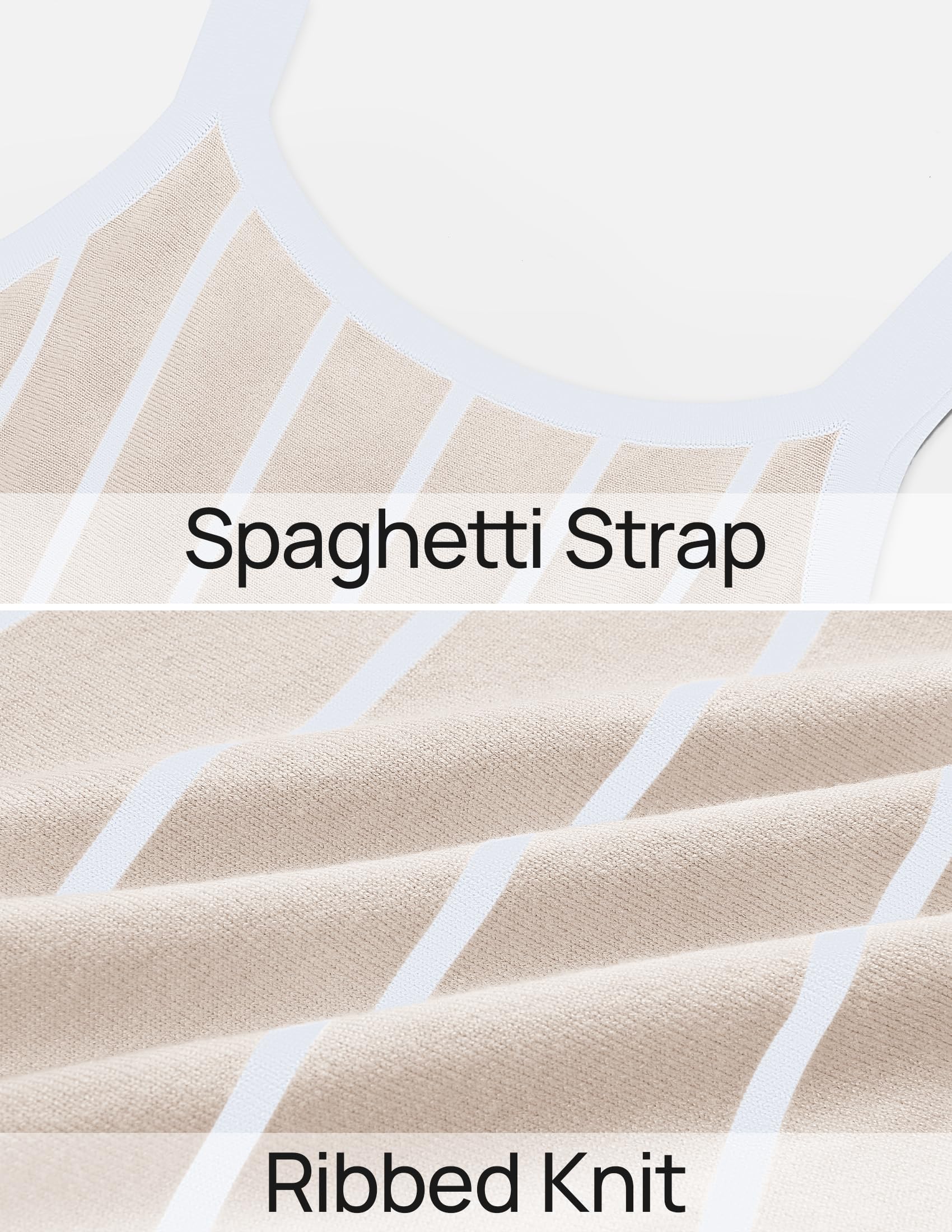 Wome's Summer Sleeveless Striped Midi Dress 2025 Knit Casual Elegant A Line Swing Long Dresses