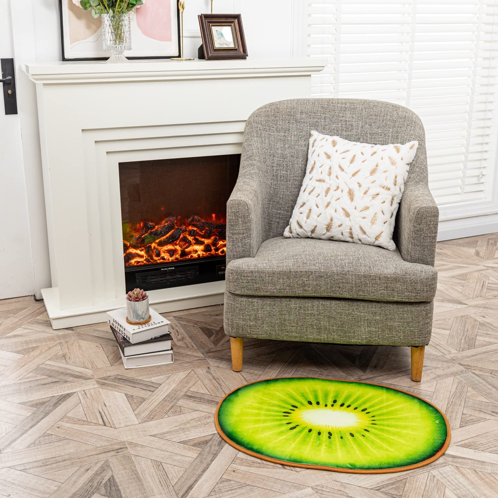 Shaped Rug Fruits Animals Bath Mat Area Rug Non-Slip Bathroom Door Mat for Bedroom Bathroom Kitchen Cartoon Area Rug for Bathroom Soft Bathmat Home Decor