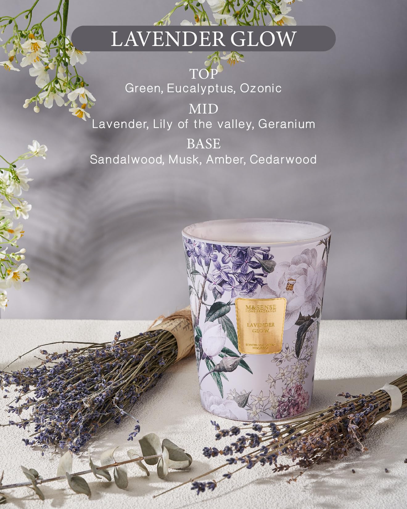 Large Soy Scented Candles, Non Toxic Natural Spring Candles 35oz 150 Hours Long Lasting Slow Burning