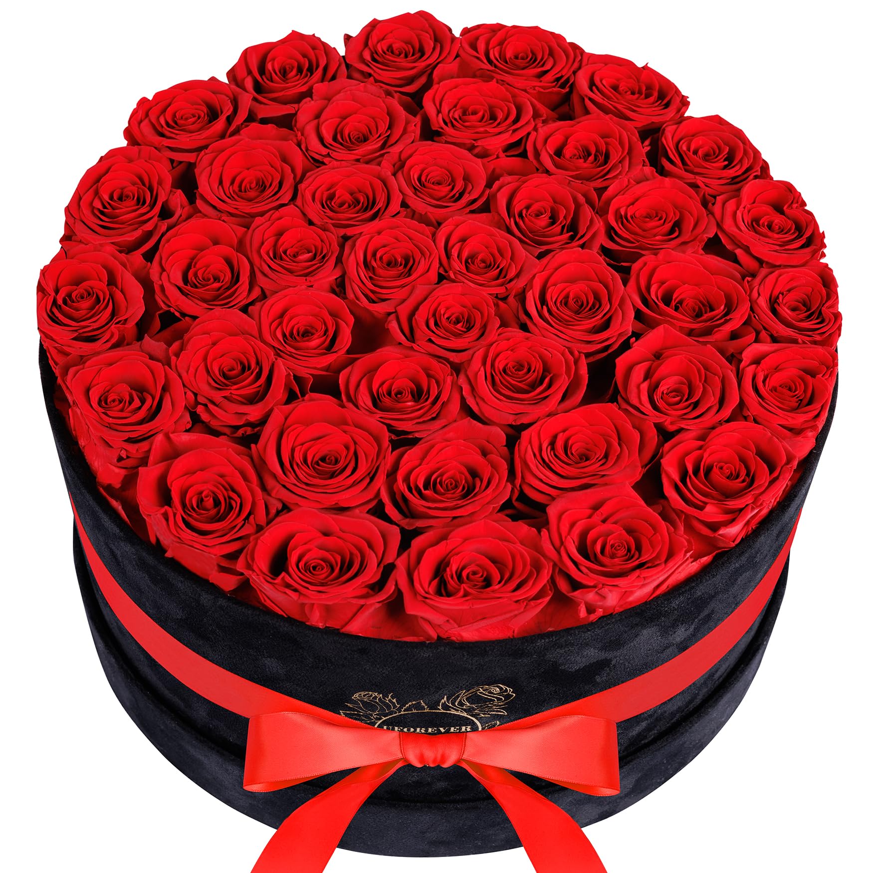 Pieces Preserved Roses in Suede Box, 40 PCS