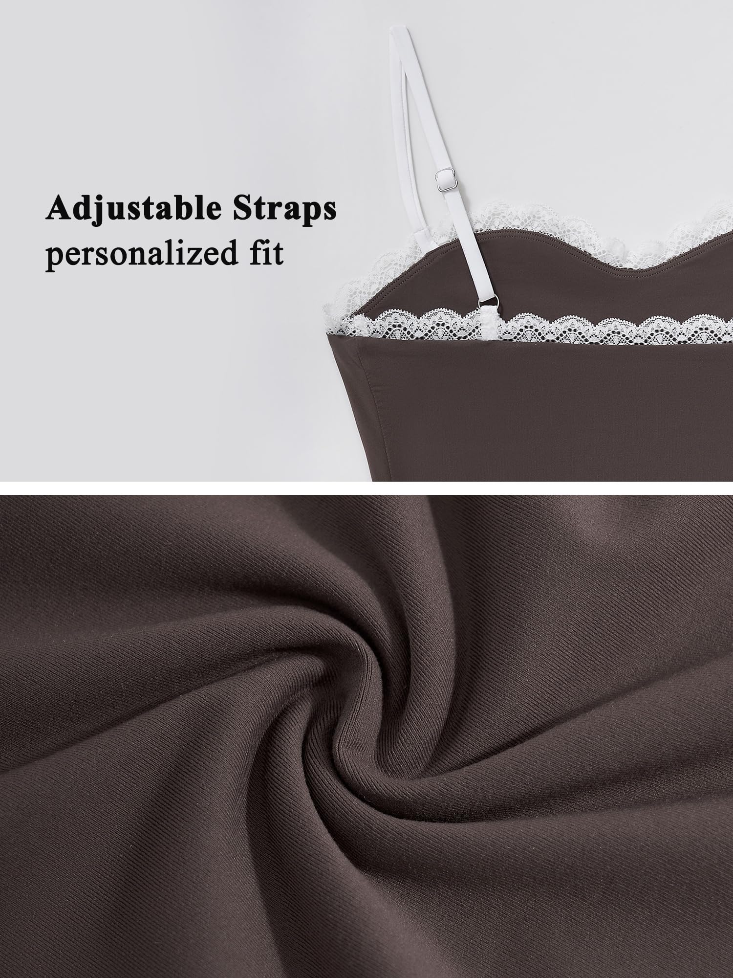 Lace Tank Tops for Women Sexy Double Lined Y2K Going Out Basic Cami Shirt