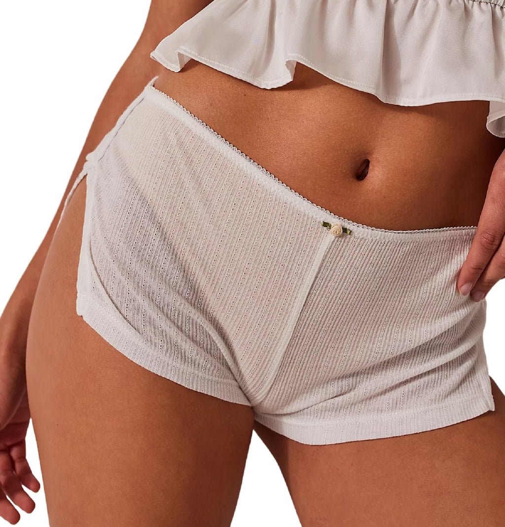 Y2K Sexy Micro Shorts for Women â€?Low Waist Side Slit Boy Shorts & Lounge Sleepwear