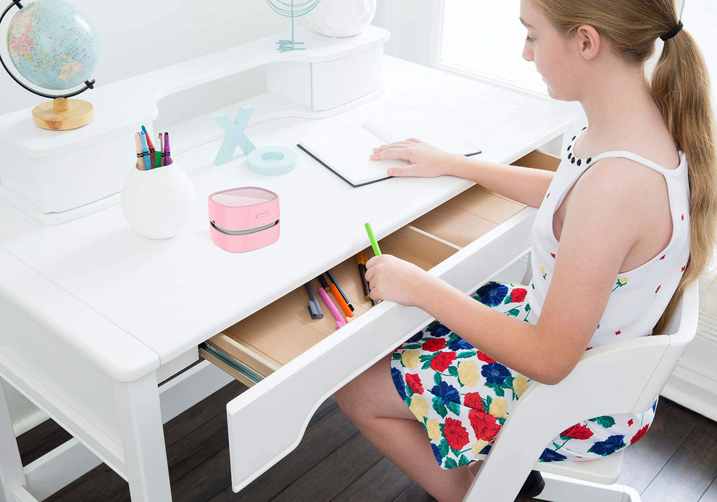 Desktop Vacuum Cleaner, Mini Table dust Sweeper Energy Saving, High Endurance up to 400 mins, Cordless & 360º Rotatable for Cleaning