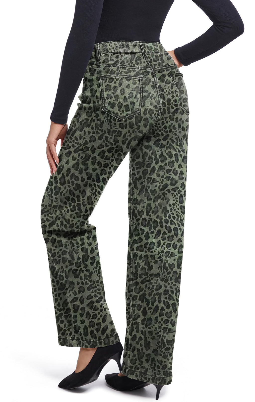 Women's Jeans Straight Leg Casual High Waisted Stretch