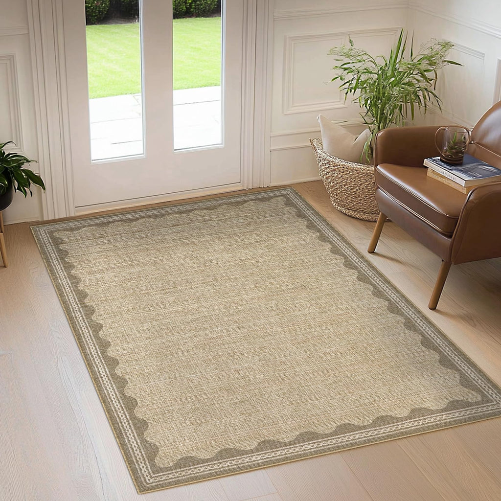 Scalloped Rug Soft Carpet