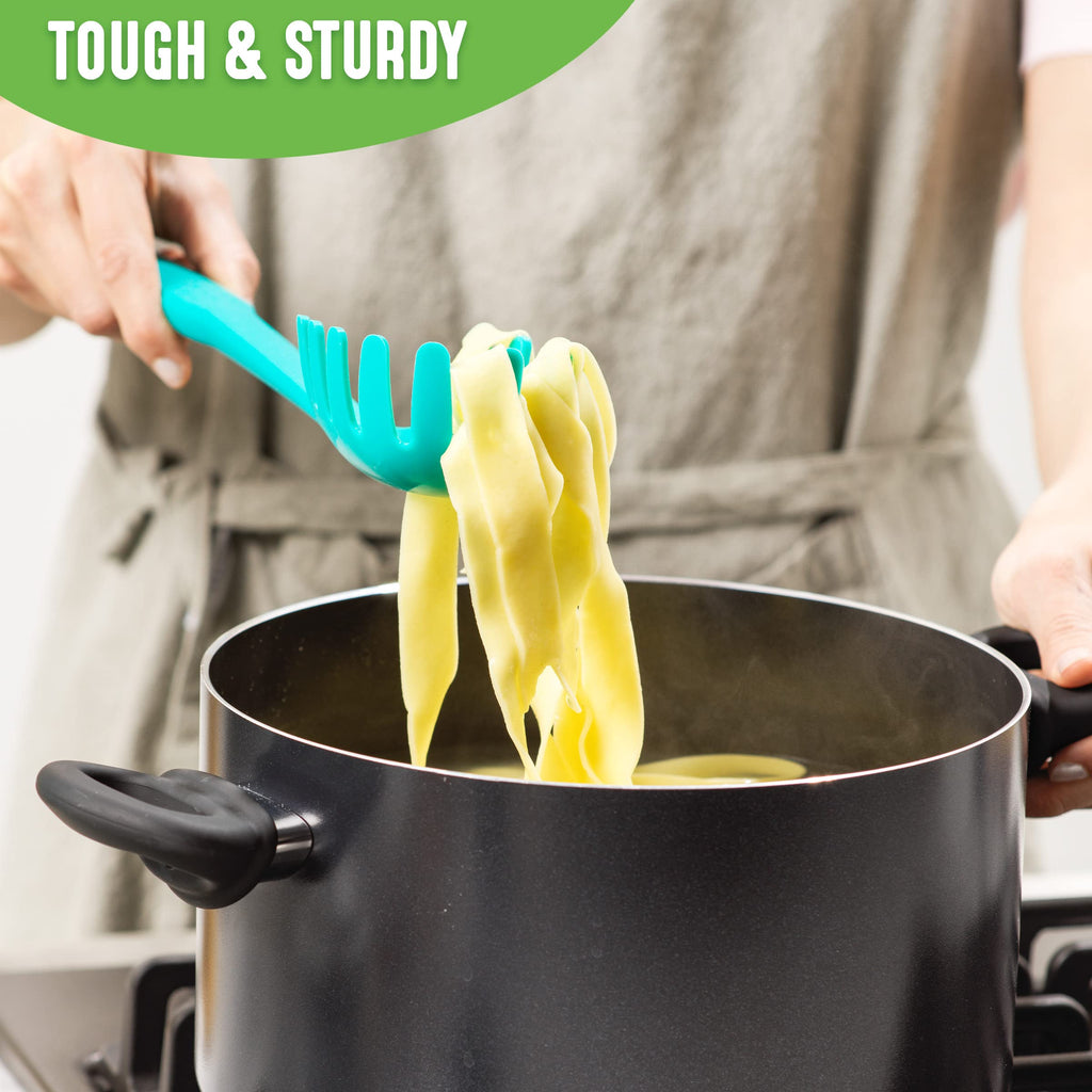 Cooking Tools and Utensils, 7 Piece Nylon Set including Spatulas Turner Spoons and Tongs, Dishwasher Safe