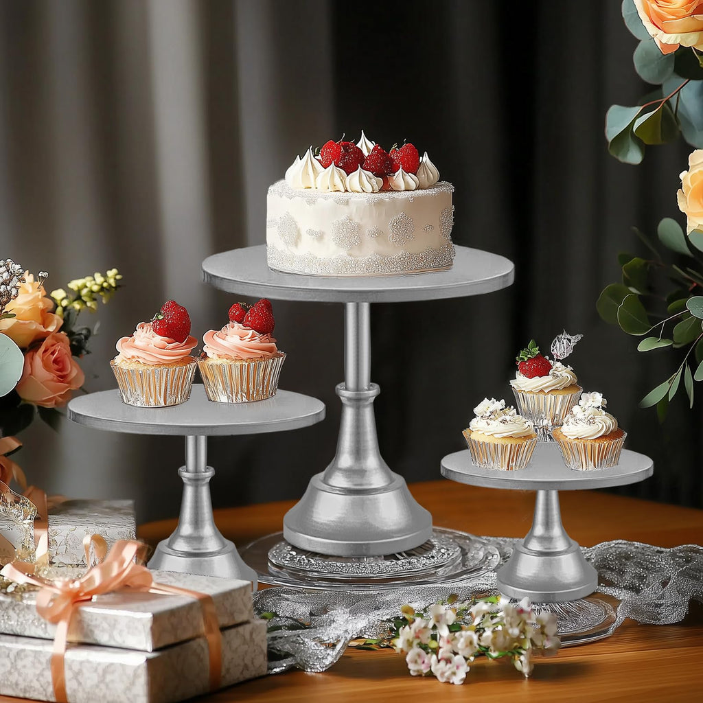 Cake Stand, Cake Stand Set Disc Diameter 8" 10" 12", Perfect Dessert Table Display Set, 3 Pcs