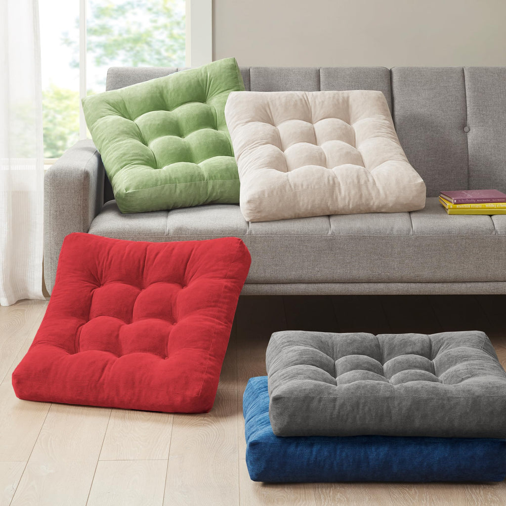 Square Large Pillows Seating Meditation Floor Pillow, Tufted Corduroy Cushion for Living Room