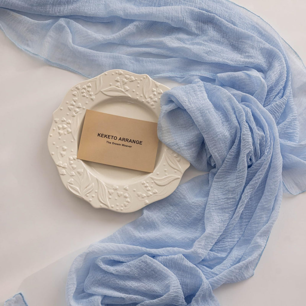 Table Runner Cheese Cloth Rustic Gauze Cheesecloth Table Runner 120 Inch 10 FT Sheer Boho Home Decorations