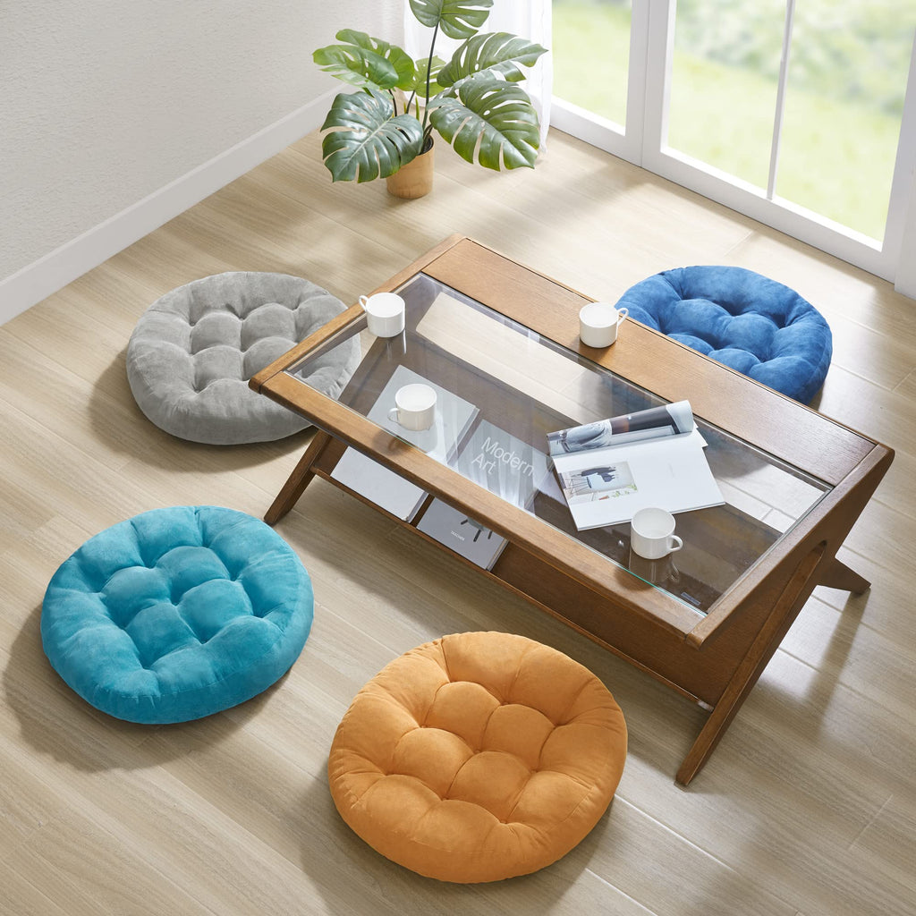 Square Large Pillows Seating Meditation Floor Pillow, Tufted Corduroy Cushion for Living Room