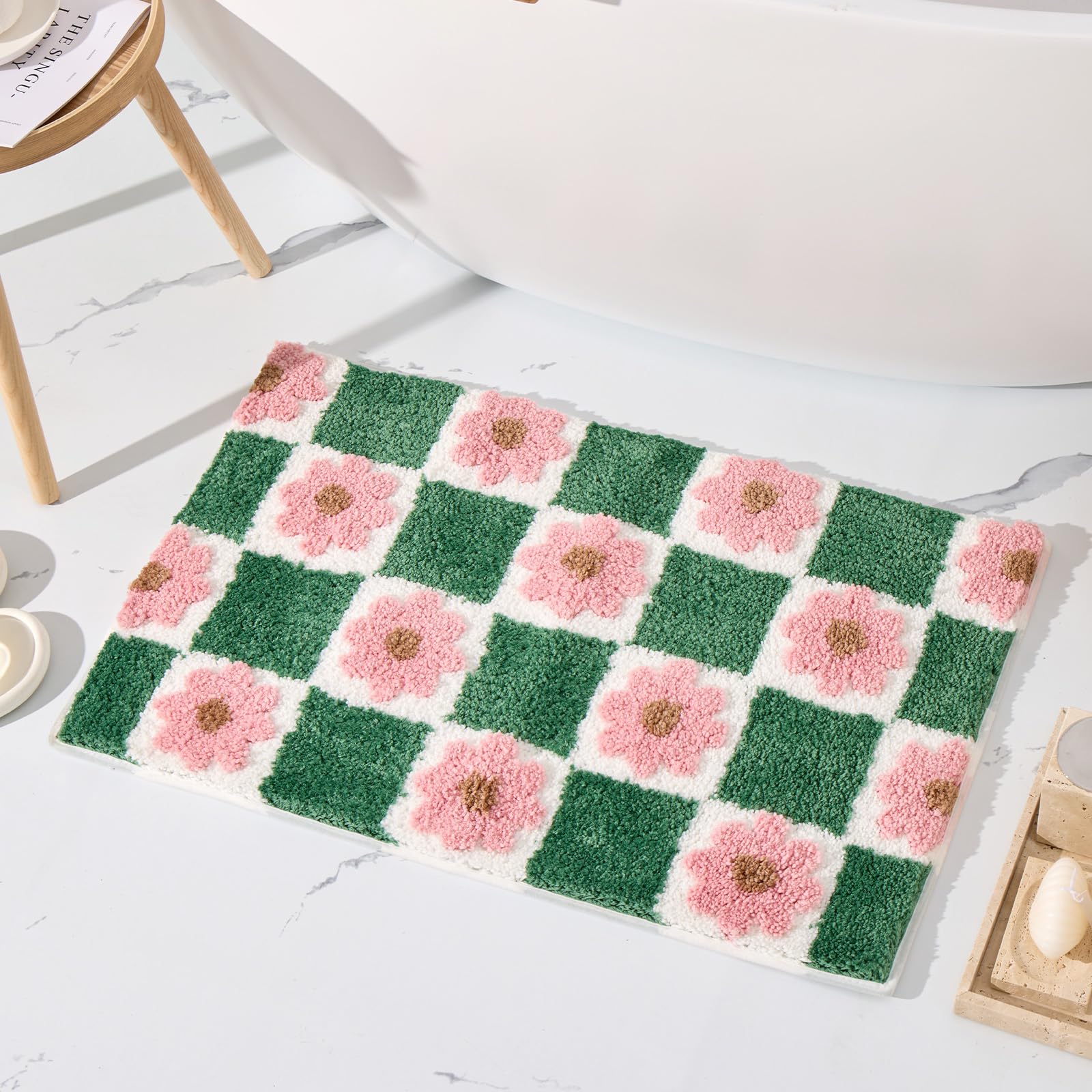Cute Bathroom Rug Bath Mat Soft Microfiber Non Slip Washable Absorbent Rugs