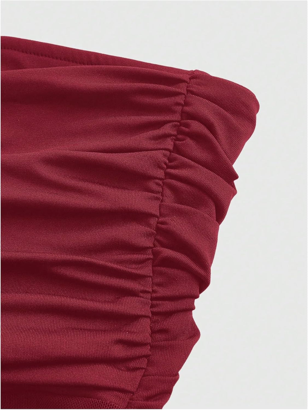 Women's Sheer Ruffle Trim Halter Tops Asymmetrical Hem Ruched Sleeveless Fitted Crop Tops Y2K Party Top