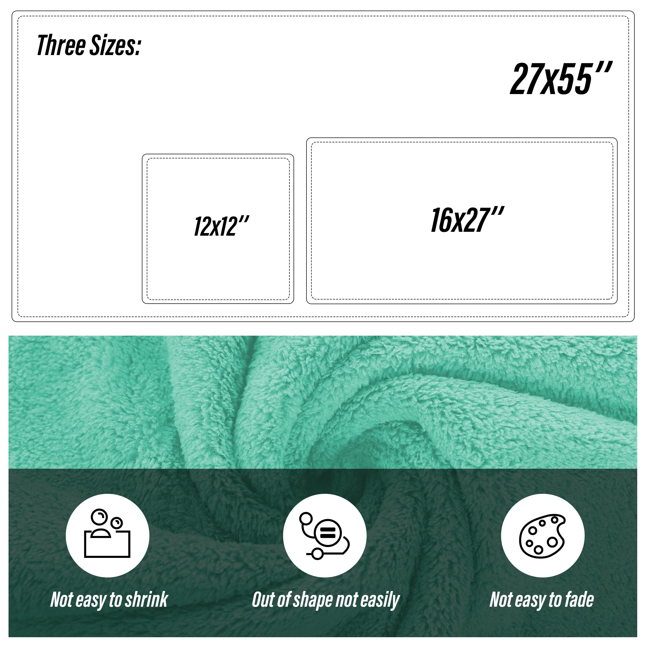 Ultra Soft Towel Set - Quick Drying - 2 Bath Towels 2 Hand Towels 2 Washcloths - Microfiber Coral Velvet Highly Absorbent Towel (6 Pcs)