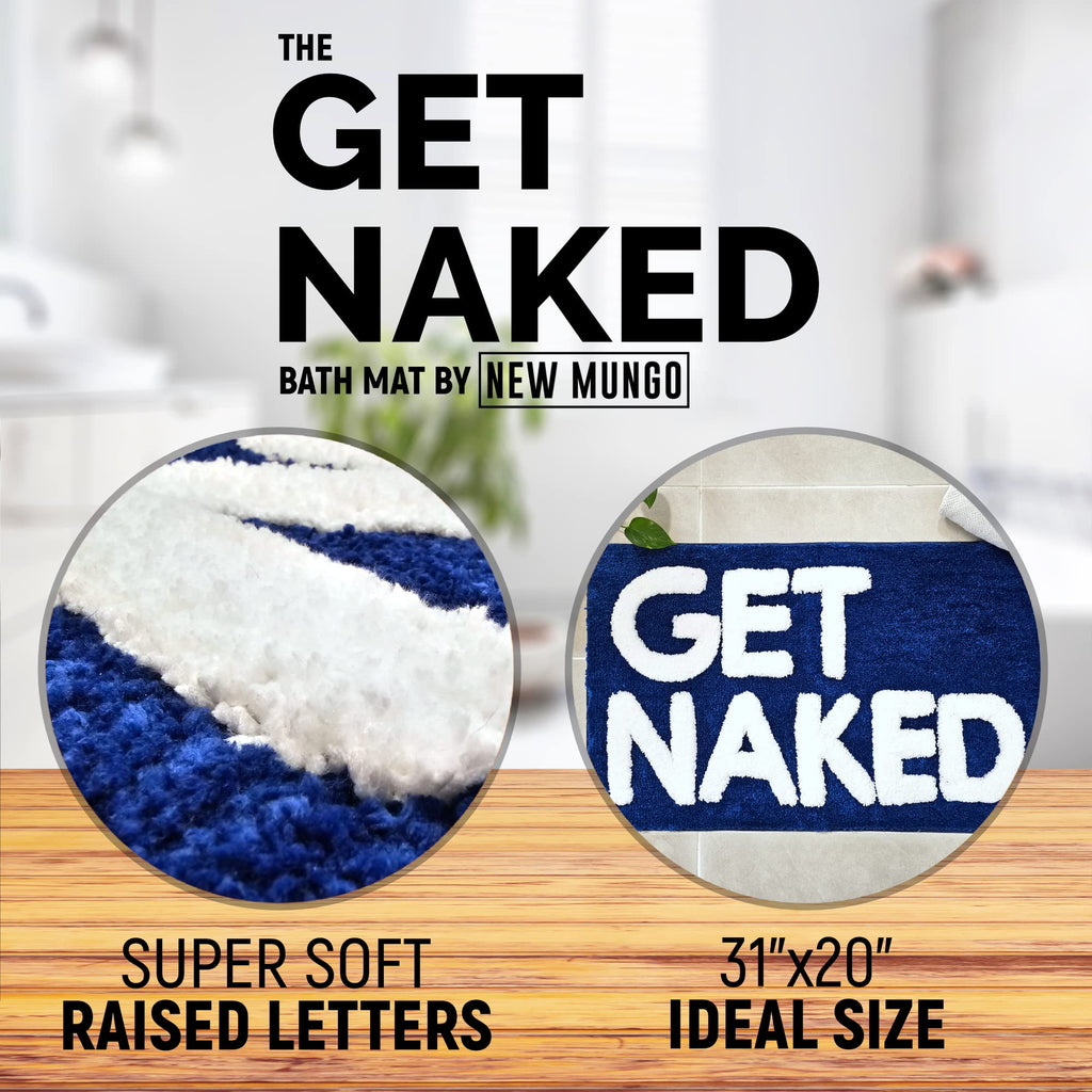 Get Naked Bath Mat - Cute Bathroom Rugs 31" x 20"