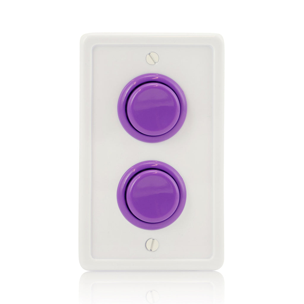 Faceplate Replacement Arcade Light Switch Plate Cover, Single Switch, 1-Gang Standard Size Rocker Wall Plate, Game Room Decorator, Kid Bedroom Wallplate