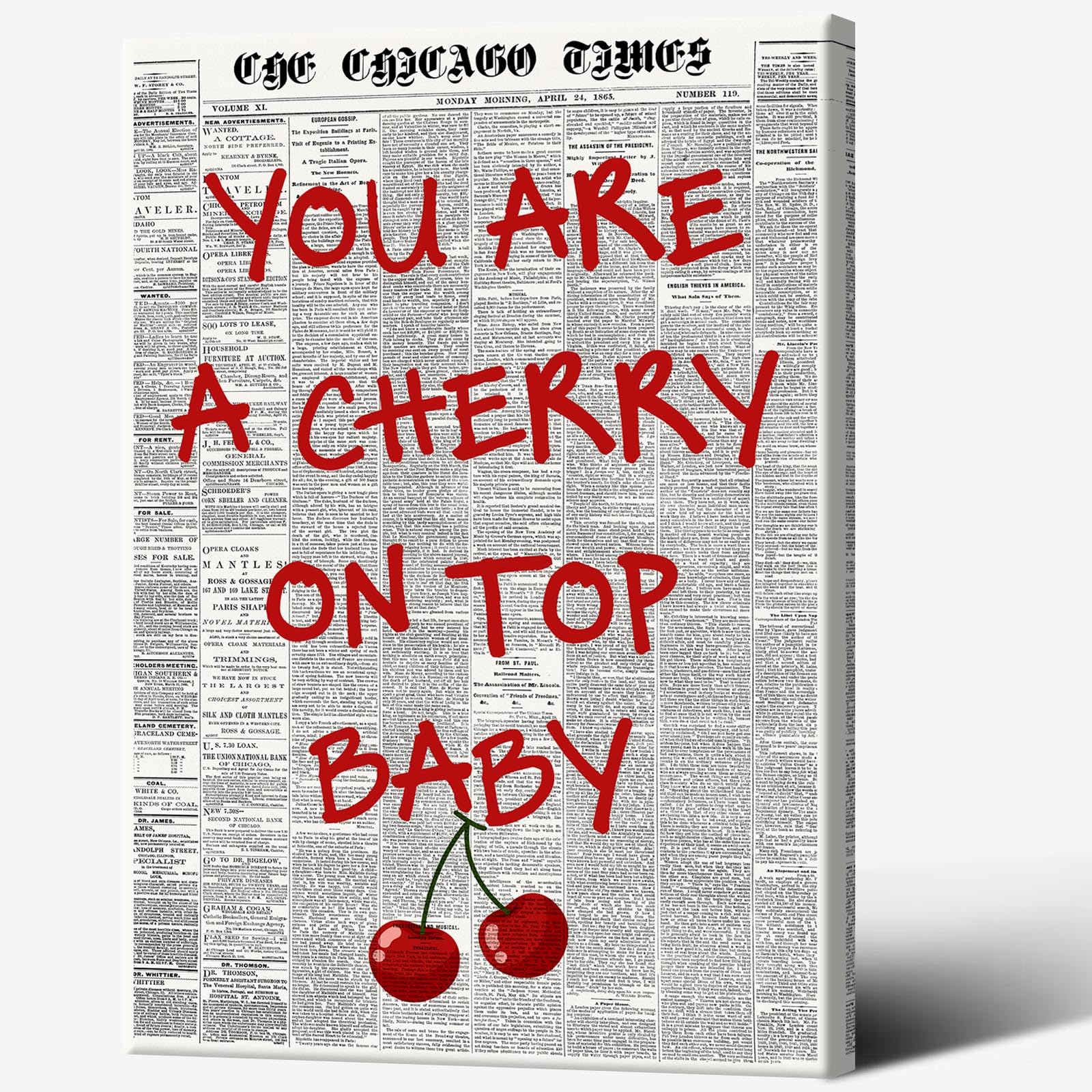 Vintage Canvas Print Poster Trendy Wall Art