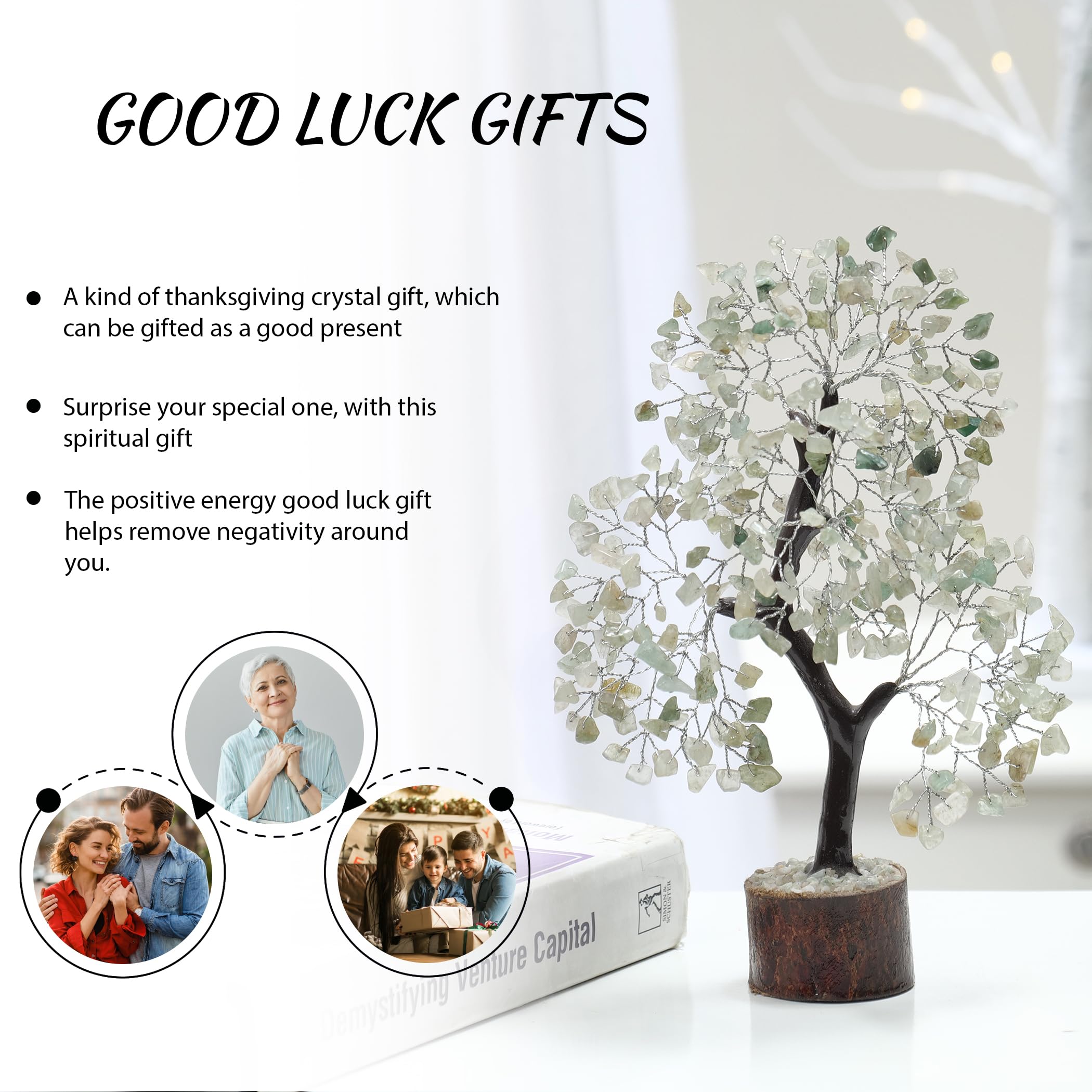 Rose Quartz Crystals Good Luck Money Tree