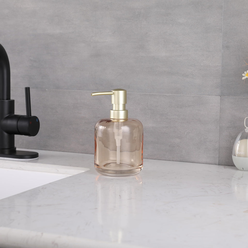Glass Soap Pump Dispenser, Refillable Soap Dispenser