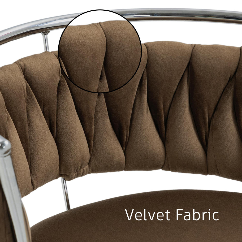 Velvet Swivel Bar Stools, Adjustable Counter Height Bar Chairs with Low Back & Footrest, Modern Gold Bar Stools for Kitchen Island, Bar Pub