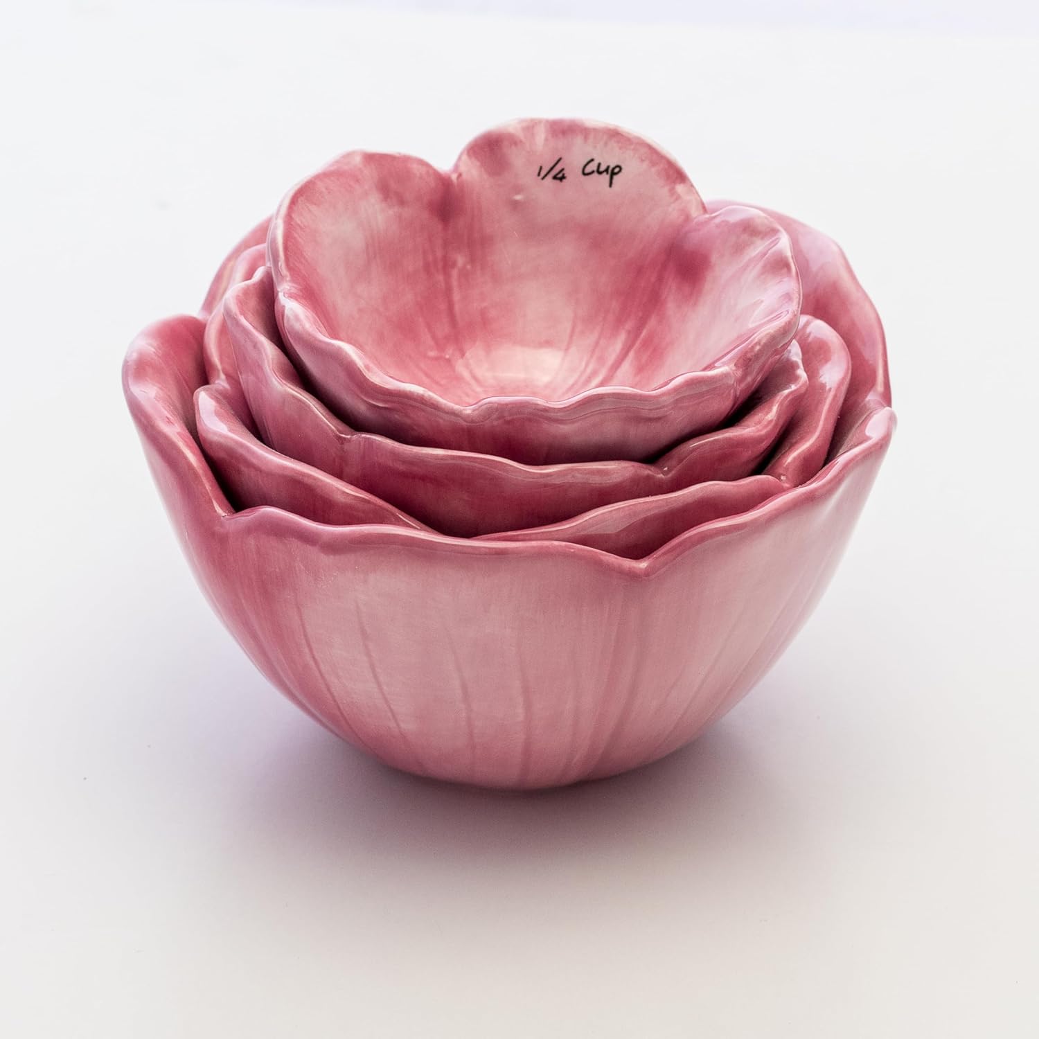 Set of 4 Strawberry Street Peony Measuring Cups