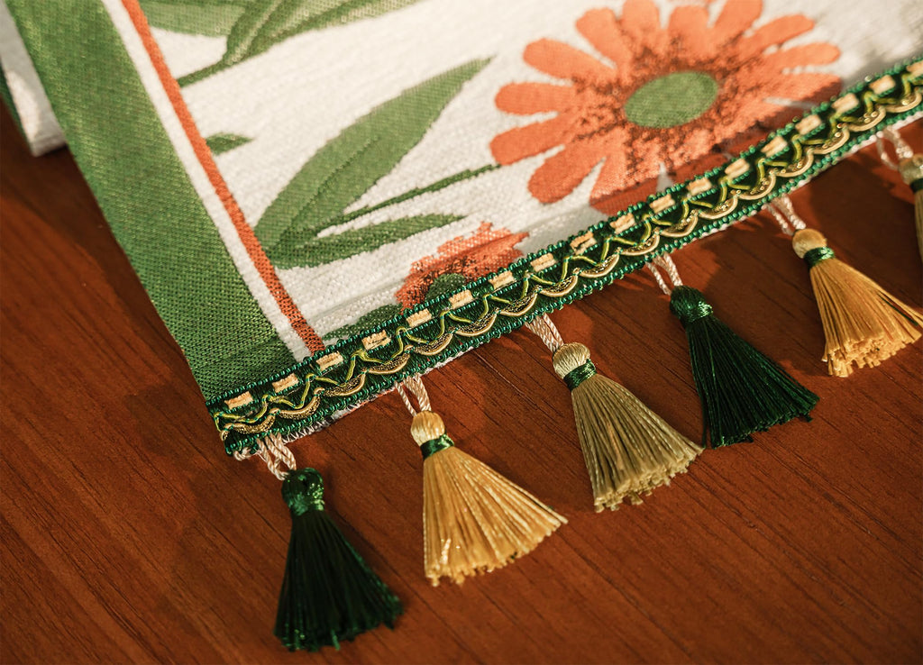 Retro-Luxury Tassels Table Runner Series for Kitchen Dining Table