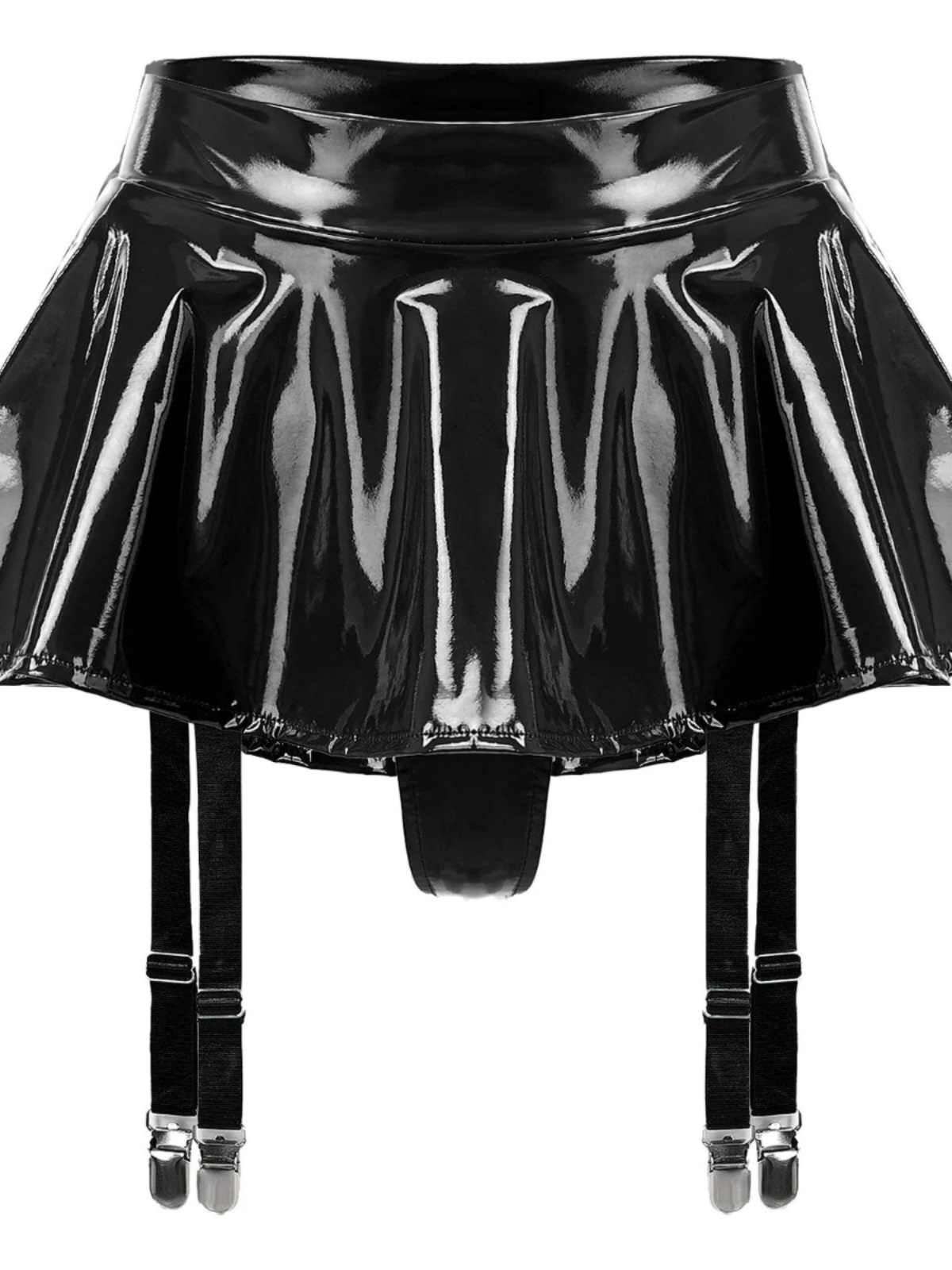 Solid Color Mid-waist Slim-fit Pleated Skirt Women